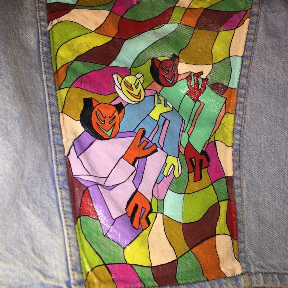 🌈😈hand painted vest 🌈😈